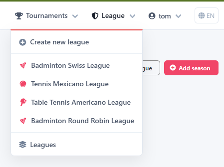 Quick access menu