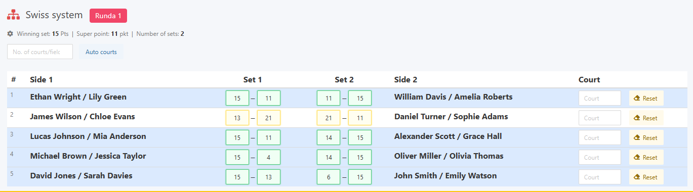 Live validation during result entry