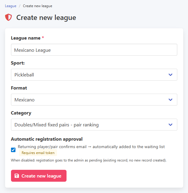 Creating a Mexicano league